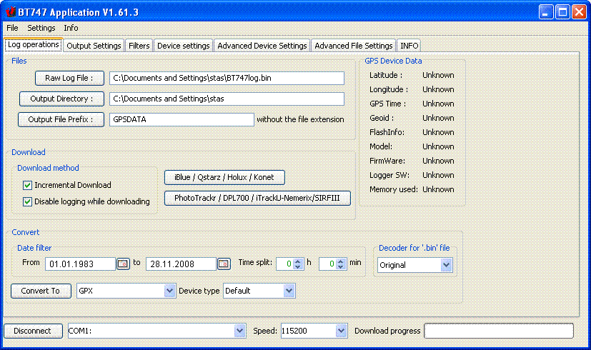 Инструкция Holux 1000