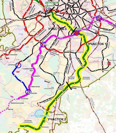 Схема метро москвы зил