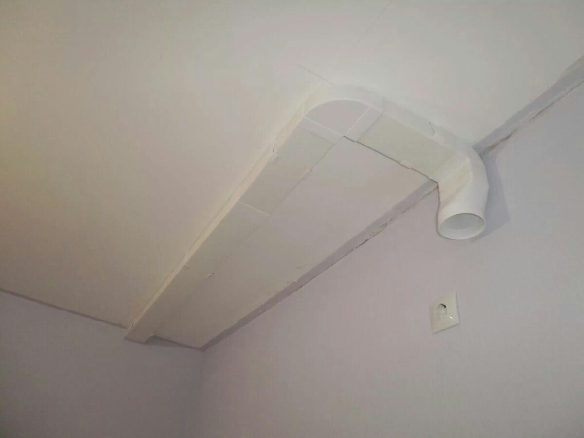 Воздуховод для вытяжки под натяжной потолок