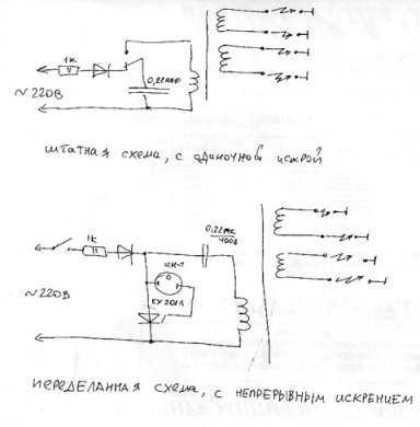 Схема поджига газовой плиты