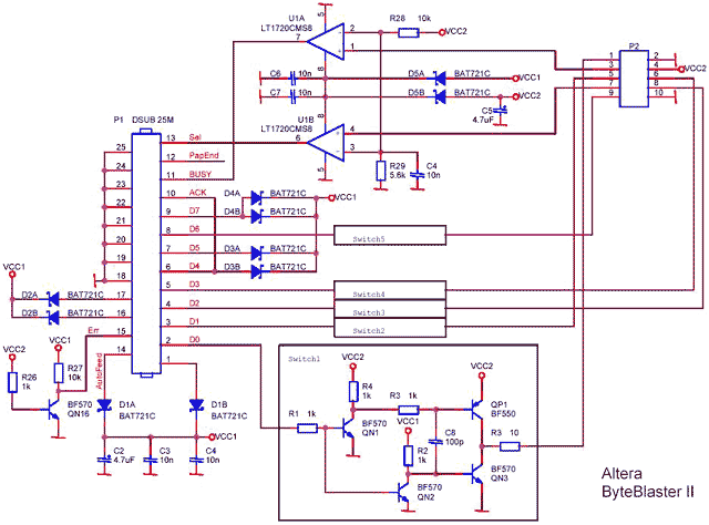 Схема usb blaster