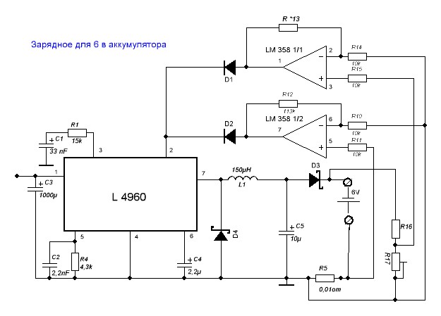 Схема зарядное устройство на l200