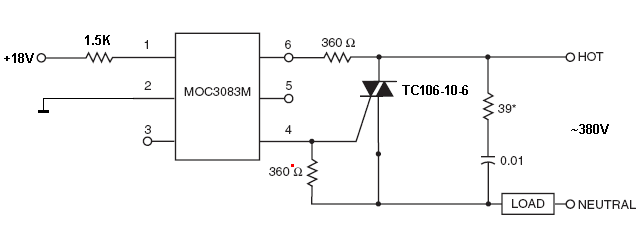 Мос3063 схема включения