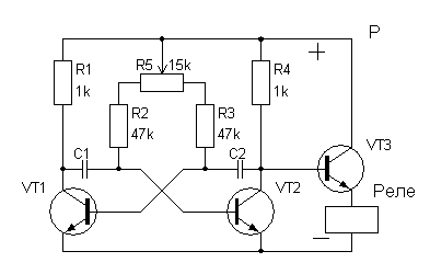 Мультивибратор схема 12v