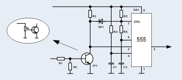 Одновибратор на ne555 схема